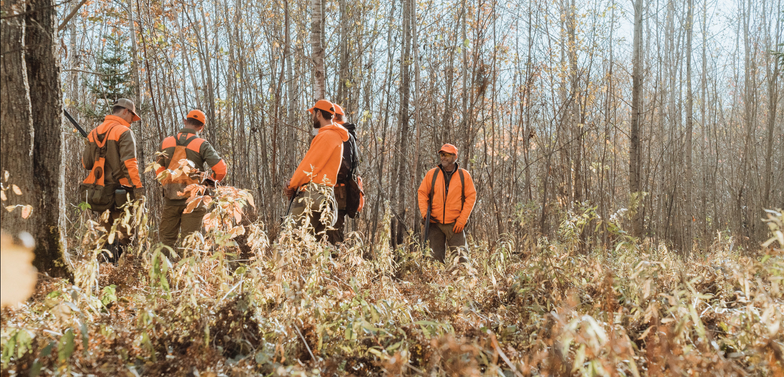 three generation of hunters on a bird hunting trip